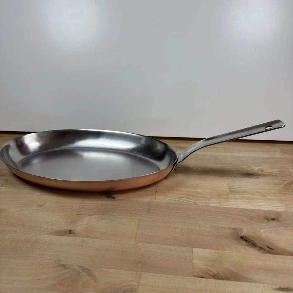 Scavullo Legion Utensils Copper Oval Heavy Skillet Fish Pan 13.5